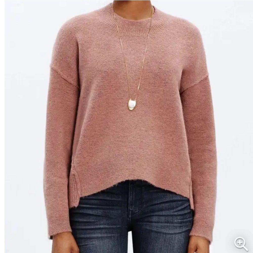 Madewell Dusty Rose Blush Pink Connection Crewneck Sweater Size XS